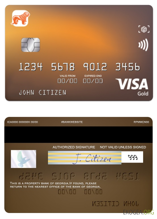 Carte Visa Gold de la Georgia Bank of Georgia